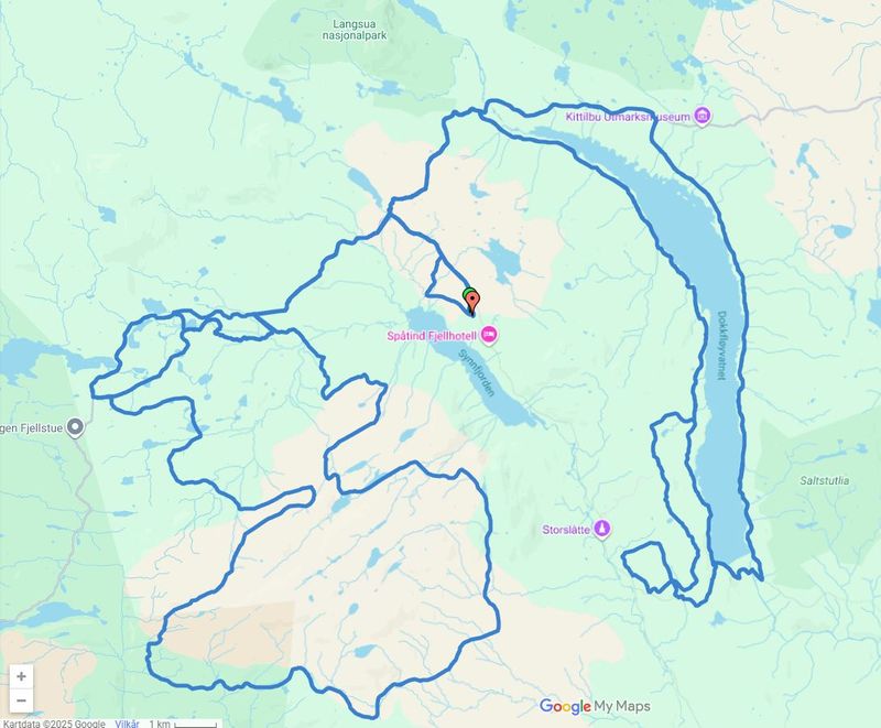 Oversikt over løypa