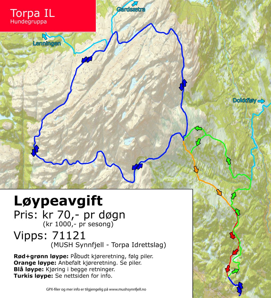 Løypene i Synnfjell